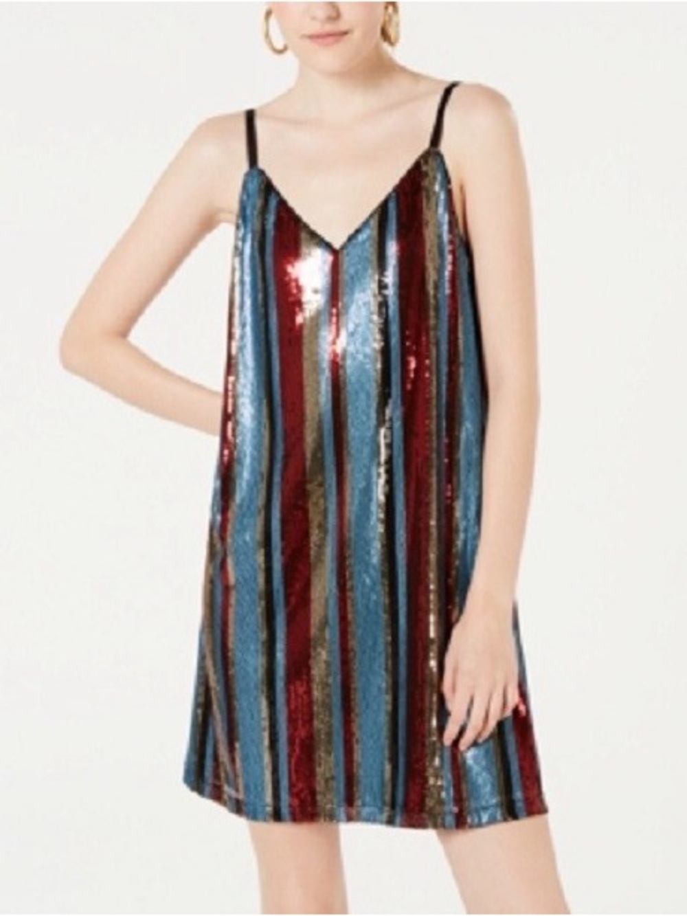NWT As U Wish | Juniors' Sequin Strap Tank Dress, size Medium